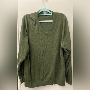 Daniel Cremieux Green Supima Cotton V-Neck Sweater